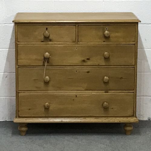 Victorian 2 Over 3 Pine Chest of Drawers