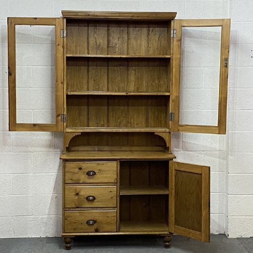 fig 1. Magnificent Edwardian Pine Glazed Dresser