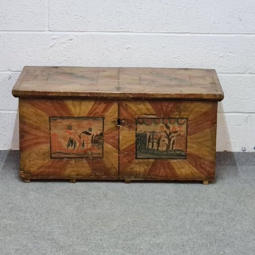Antique Painted Pine Box
