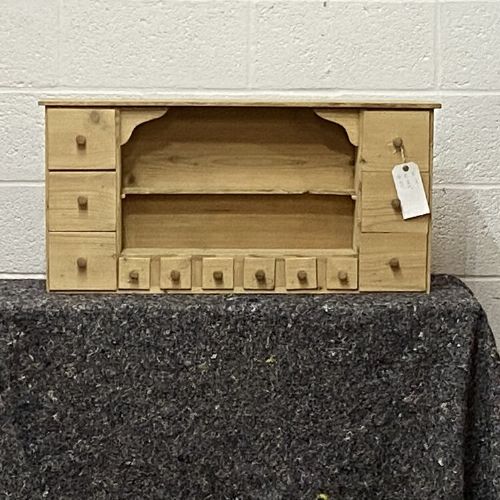 Small Old Pine Wall Hanging Drawers and Shelves