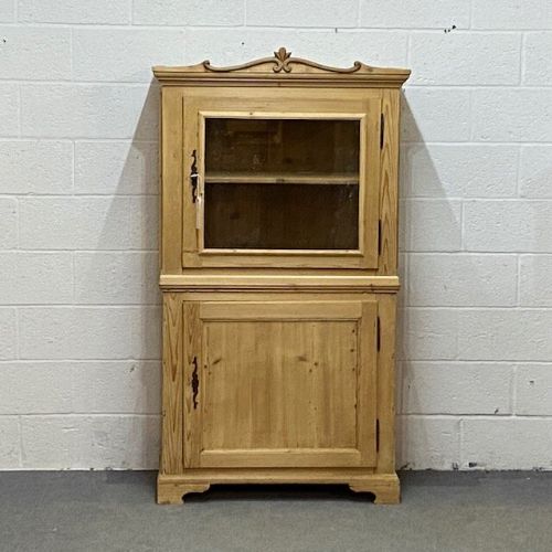 Attractive Small Pine Display Cabinet C.1900
