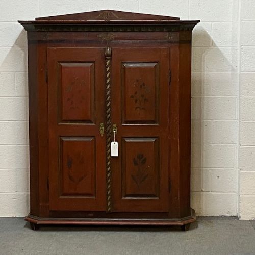 Beautiful Mid 19th Century Painted Wardrobe