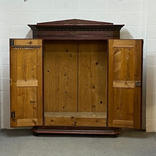 fig 1. Beautiful Mid 19th Century Painted Wardrobe 