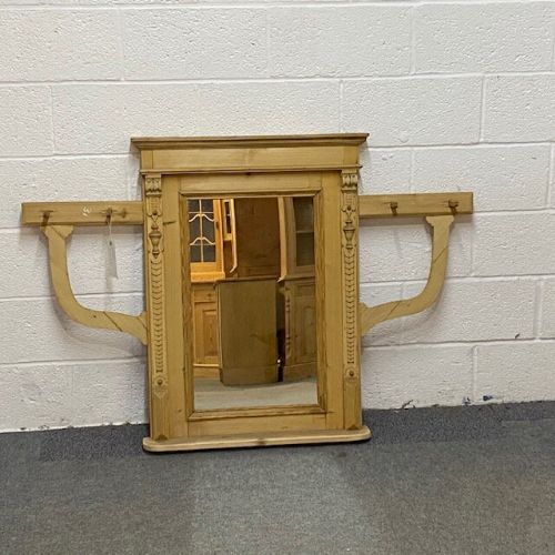 Old Pine Hall Mirror