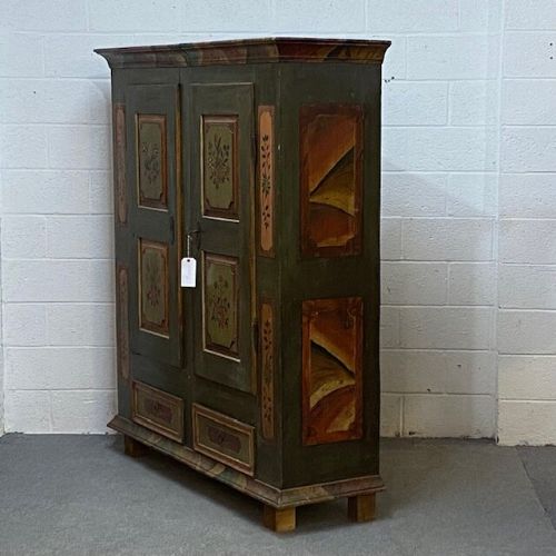 fig 2. Beautiful Antique Pine Painted Armoire (Dismantles)