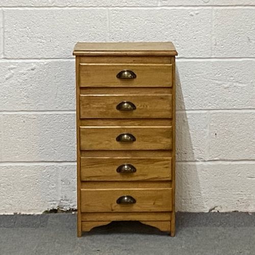 Old Pine Bedside Chest of Drawers