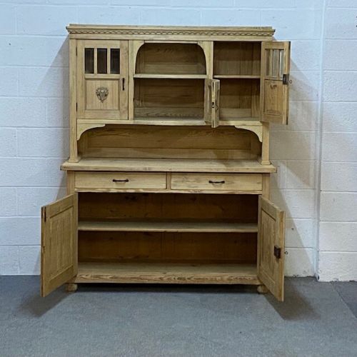 fig 1. Impressive Partly Glazed Old Pine Dresser
