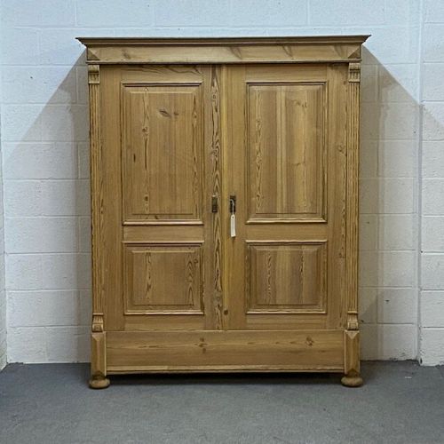 Double Antique Pine Wardrobe  (Dismantles)