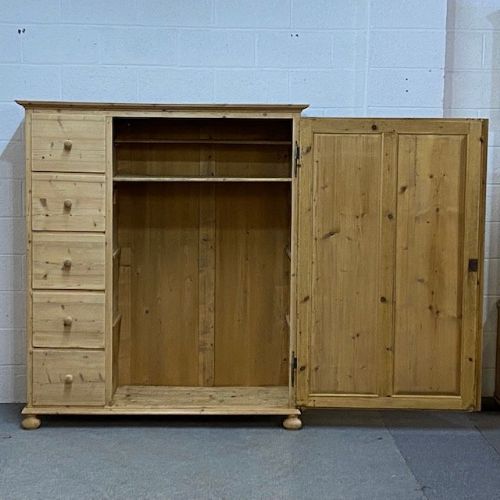 fig 1. Large Old Pine Farmhouse Larder Cupboard
