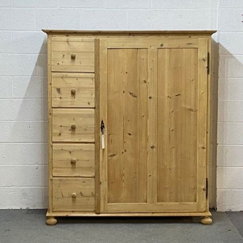 Large Old Pine Farmhouse Larder Cupboard