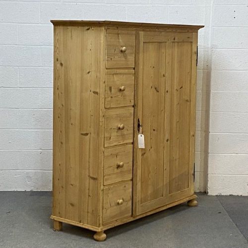 fig 2. Large Old Pine Farmhouse Larder Cupboard