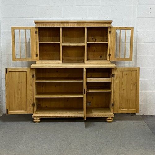 fig 1. ANTIQUE PINE PARTLY GLAZED DRESSER