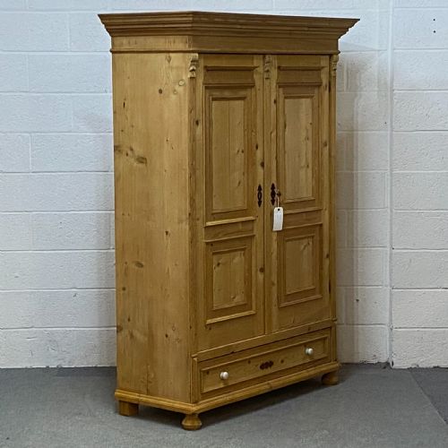 fig 1. Large antique pine hall cupboard