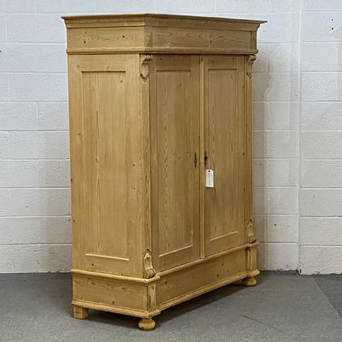 fig 2. ANTIQUE DOUBLE PINE WARDROBE C.1890 (DISMANTLES)