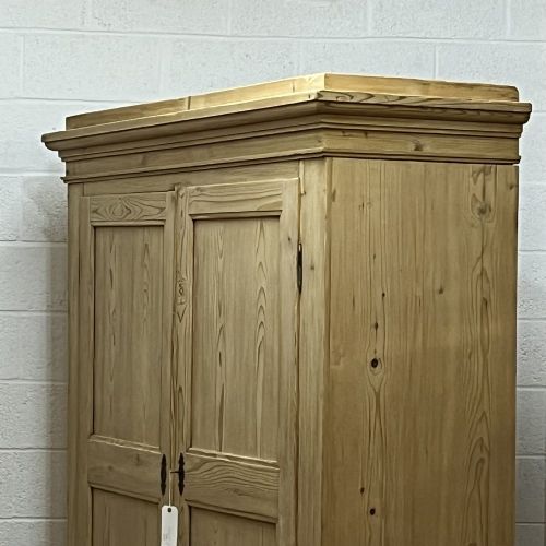 fig 1. A VERY TALL & SOLID CONTINENTAL PINE WARDROBE C.1910 (DISMANTLES)