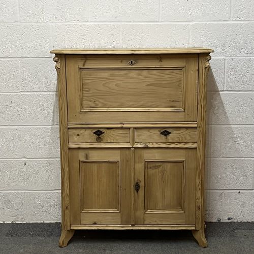 Antique Pine Drop Front Secretaire