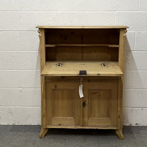fig 1. ANTIQUE PINE DROP FRONT SECRETAIRE