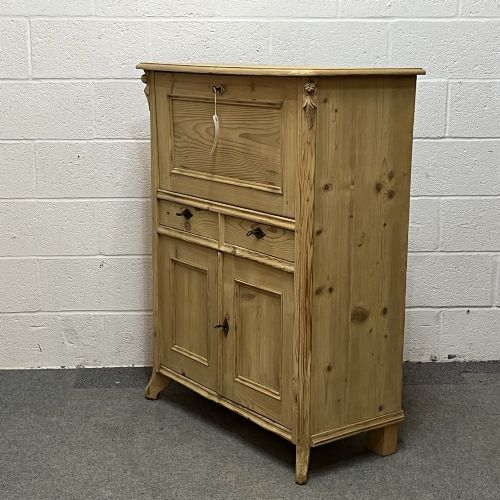 fig 2. ANTIQUE PINE DROP FRONT SECRETAIRE