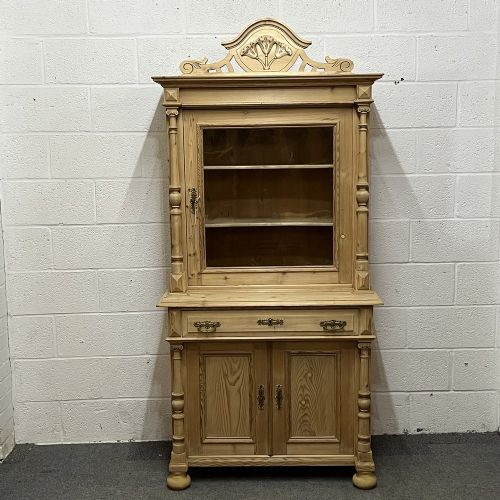 Small Ornate Pine Display Dresser C.1910