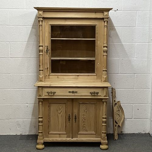 fig 1. SMALL ORNATE PINE DISPLAY DRESSER C.1910