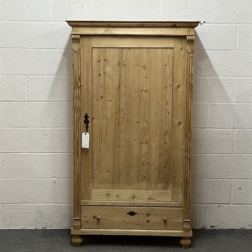 Single Door Antique Pine Childs Wardrobe