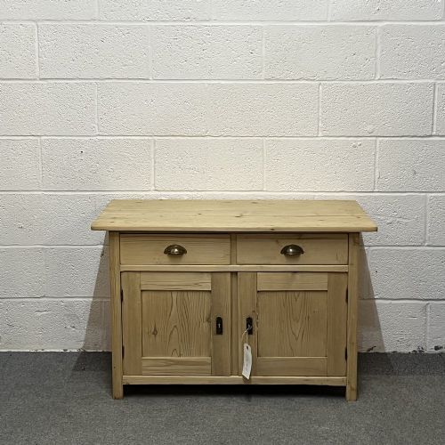 Low Antique Pine Cupboard C.1920