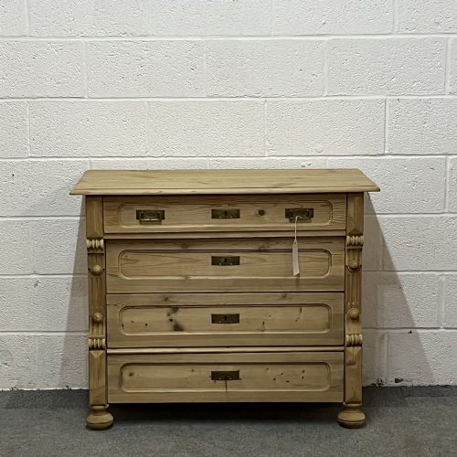 Attractive Czech Antique Pine Chest of Drawers