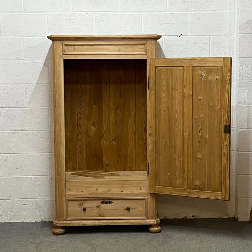 fig 1. SLENDER ANTIQUE DANISH PINE SINGLE DOOR CUPBOARD