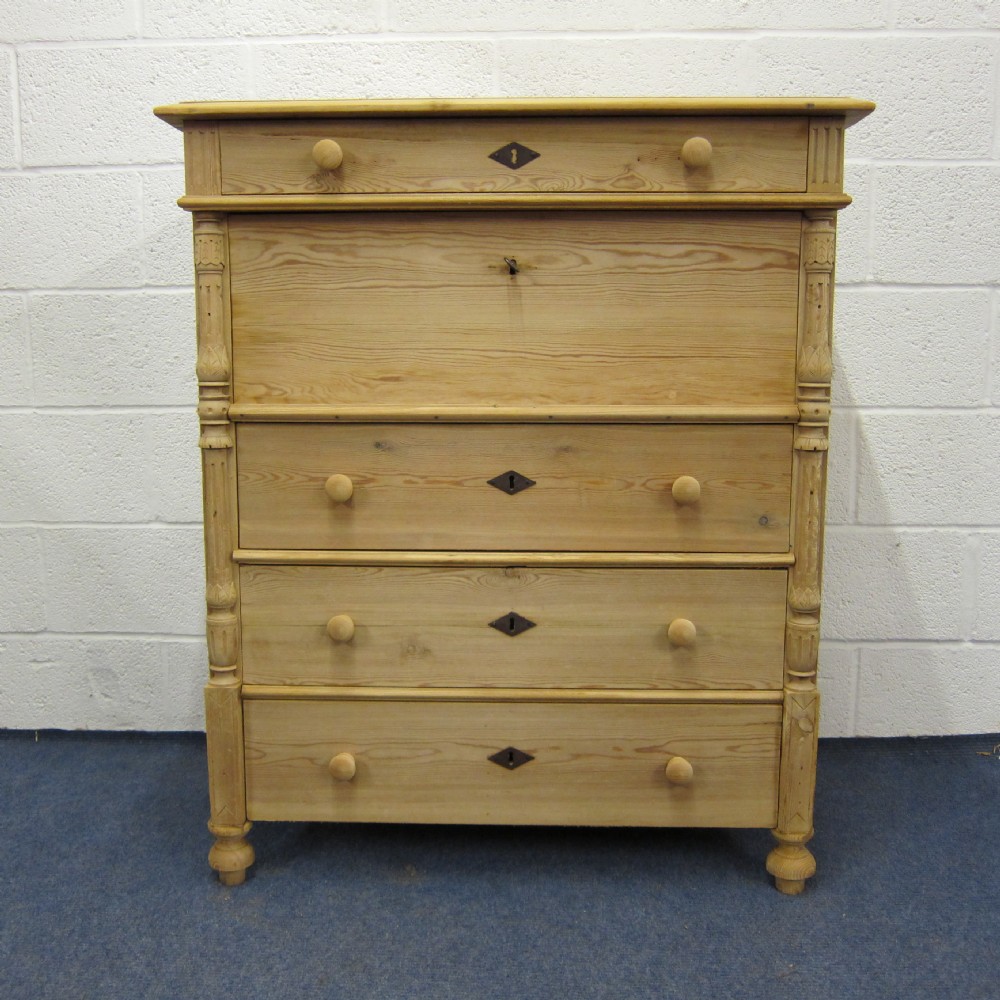Antique pine Secretaire