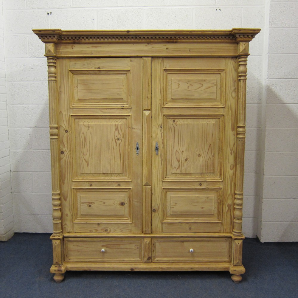 Large antique pine wardrobe (dismantles)