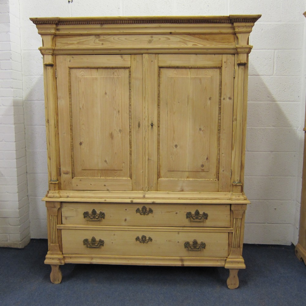 Antique pine linen press