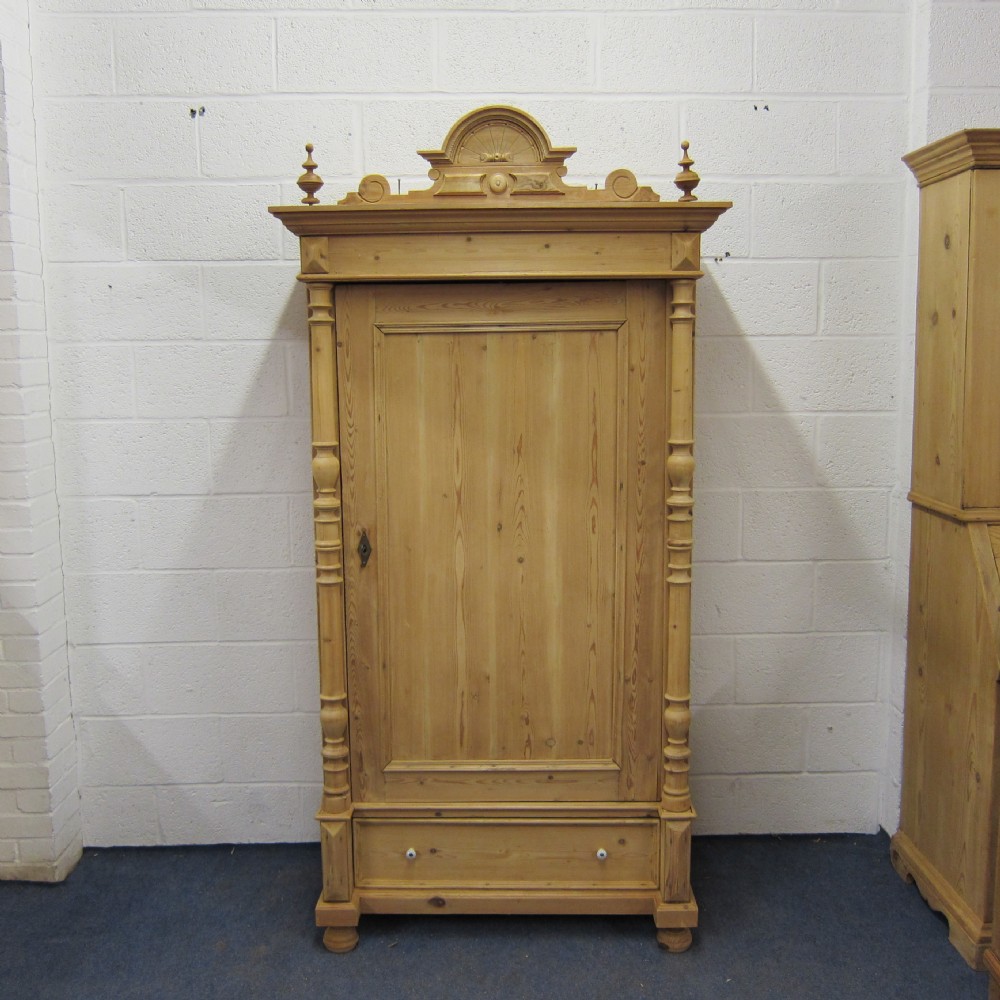 Antique pine shelved cupboard