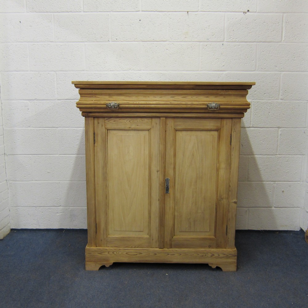 Old French pine cupboard - stripped