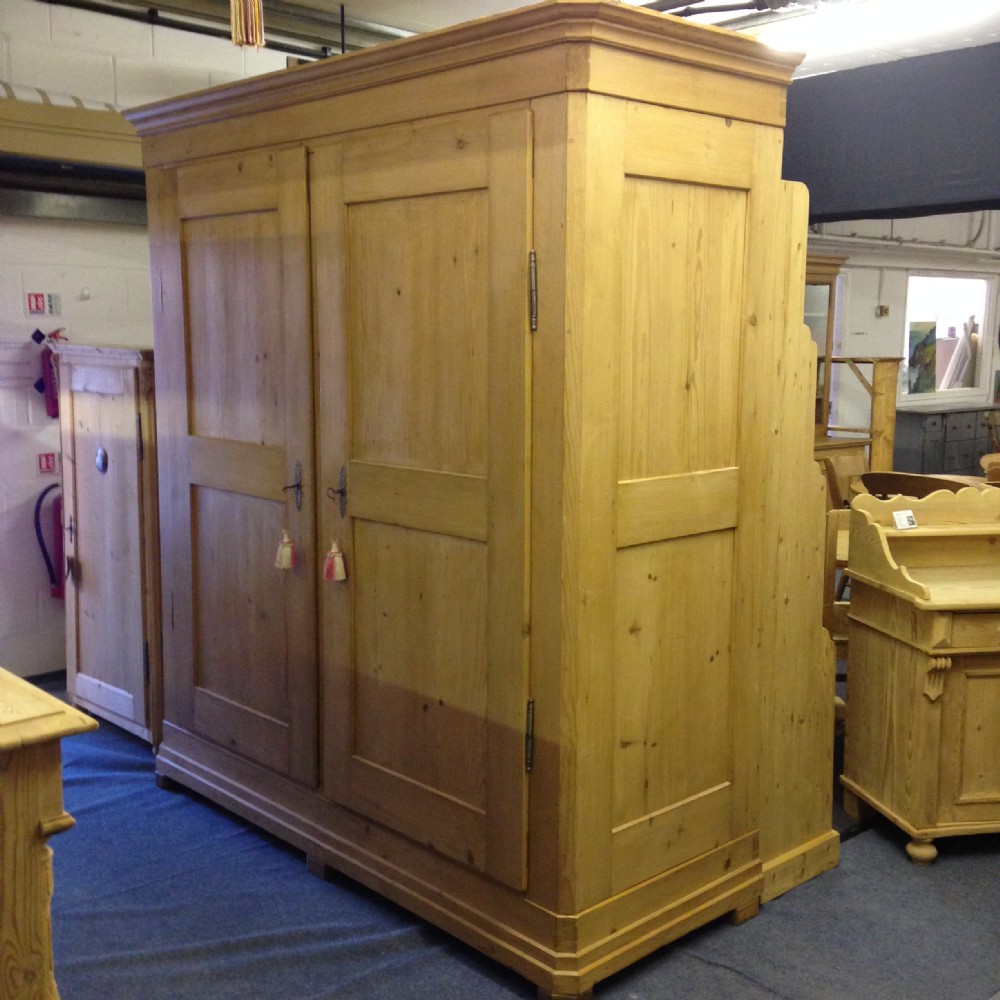 Huge antique pine housekeepers - storage cupboard - wardrobe - dismantles