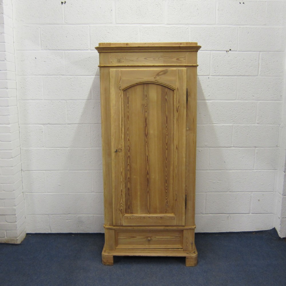 Arched door antique pine shelved cupboard