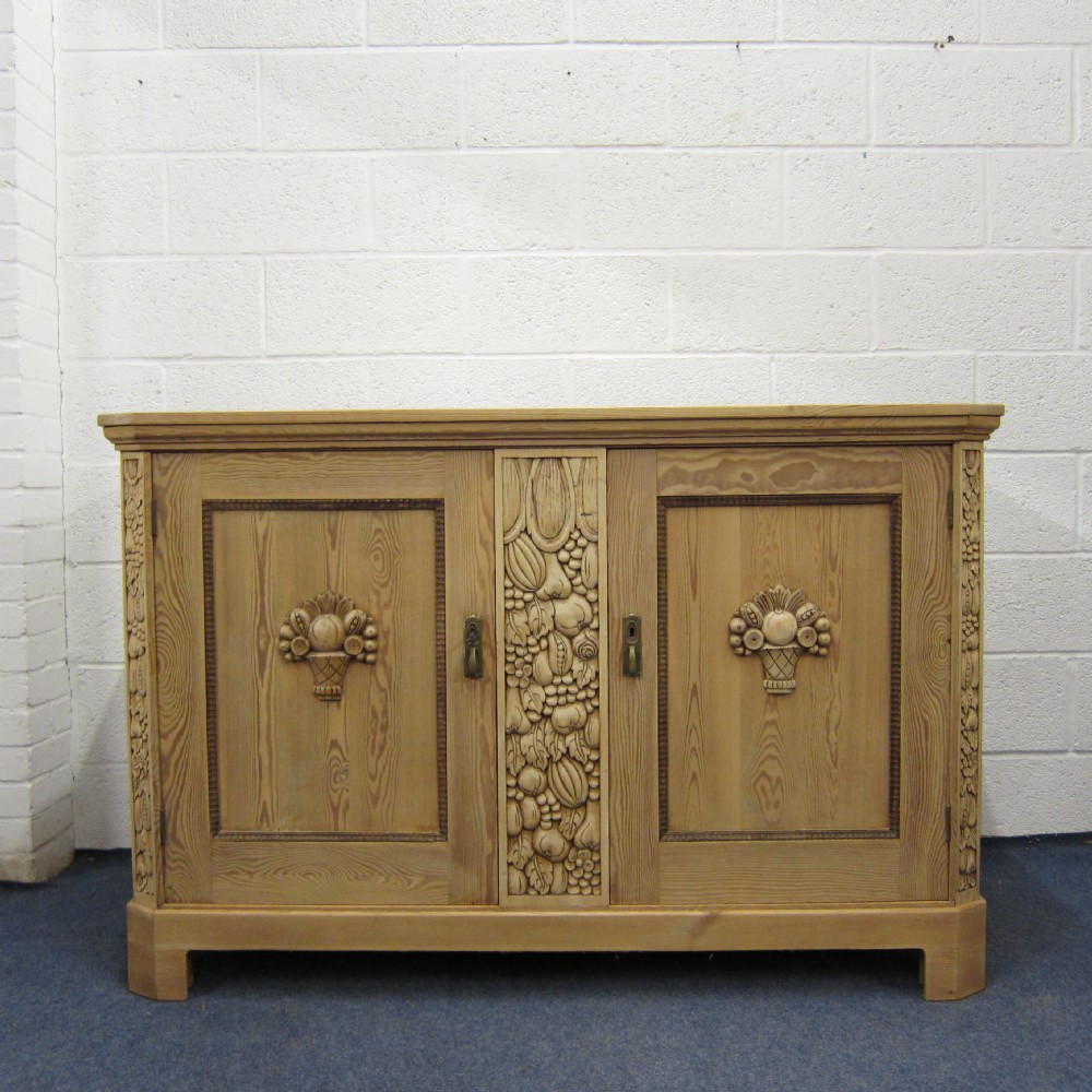 East German 1920's antique pine cupboard