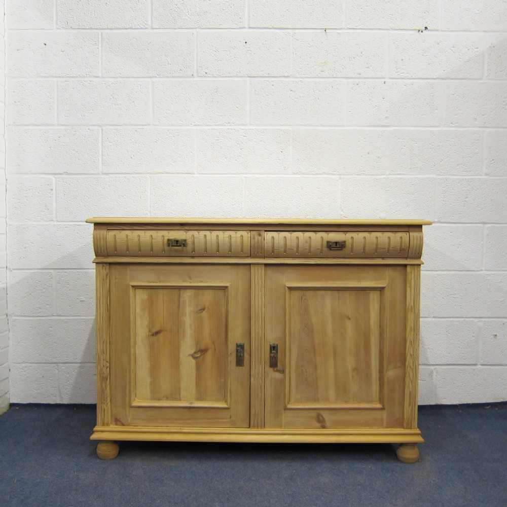 Large Antique pine cupboard 2 drawers 