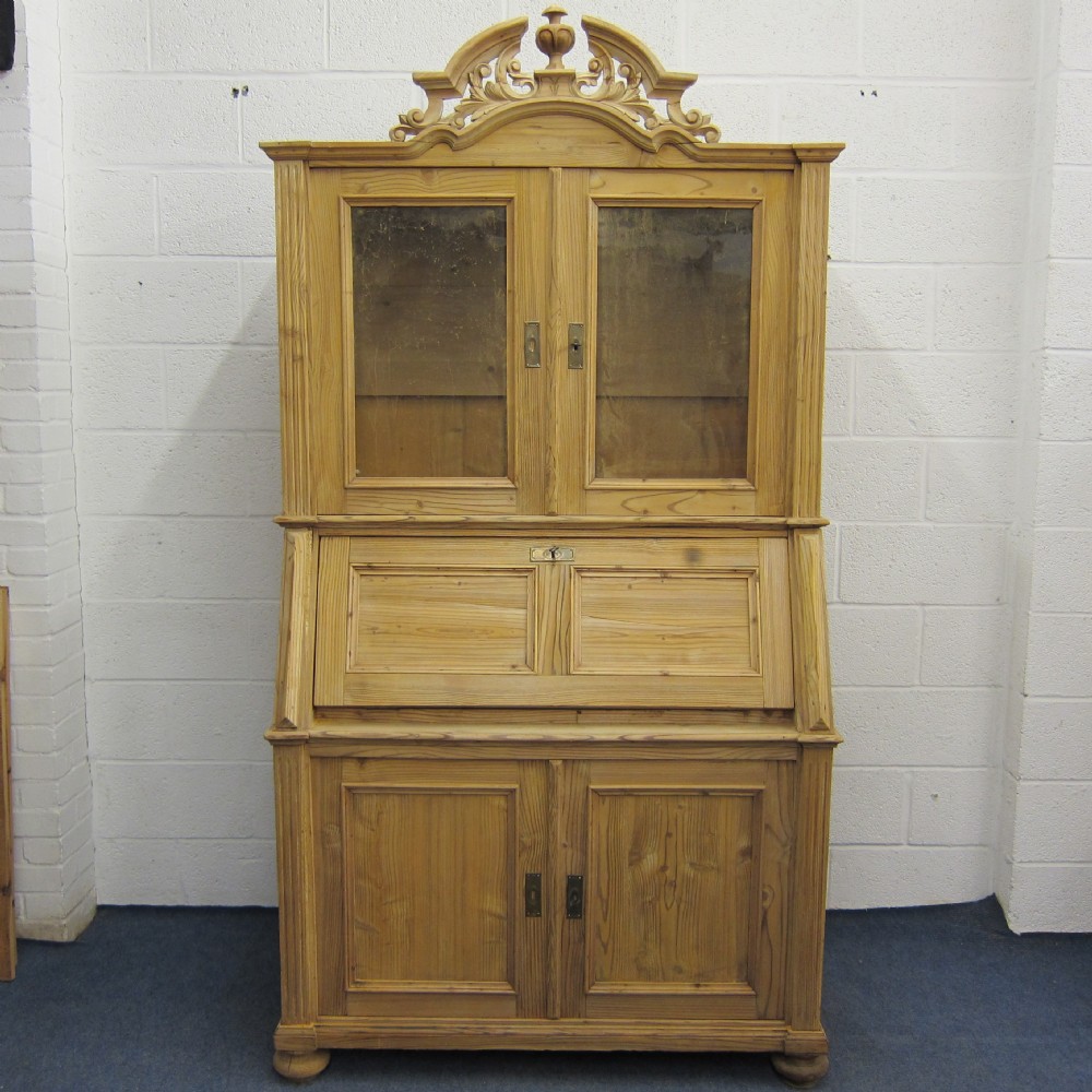 Large 19th Century Pine Secretaire