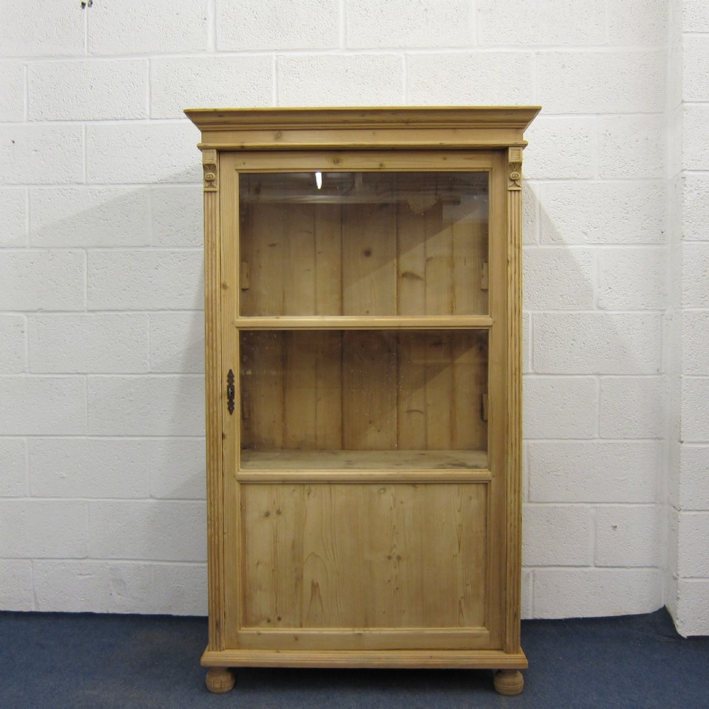 Lovely old pine glazed display cabinet