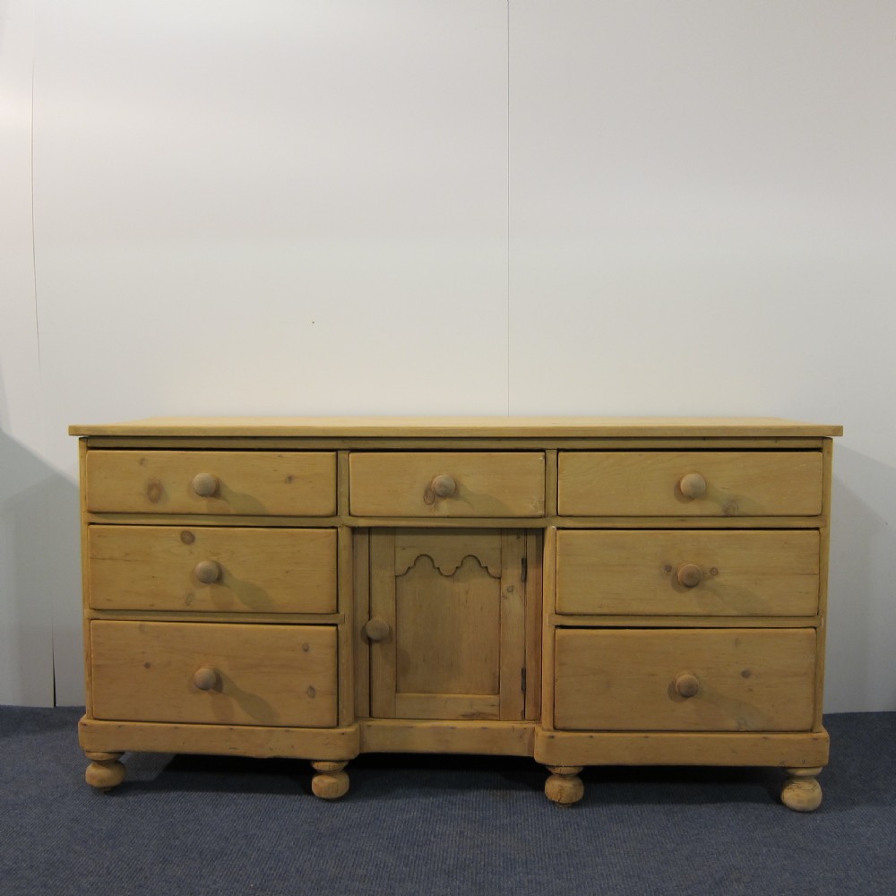 Antique pine base with drawers
