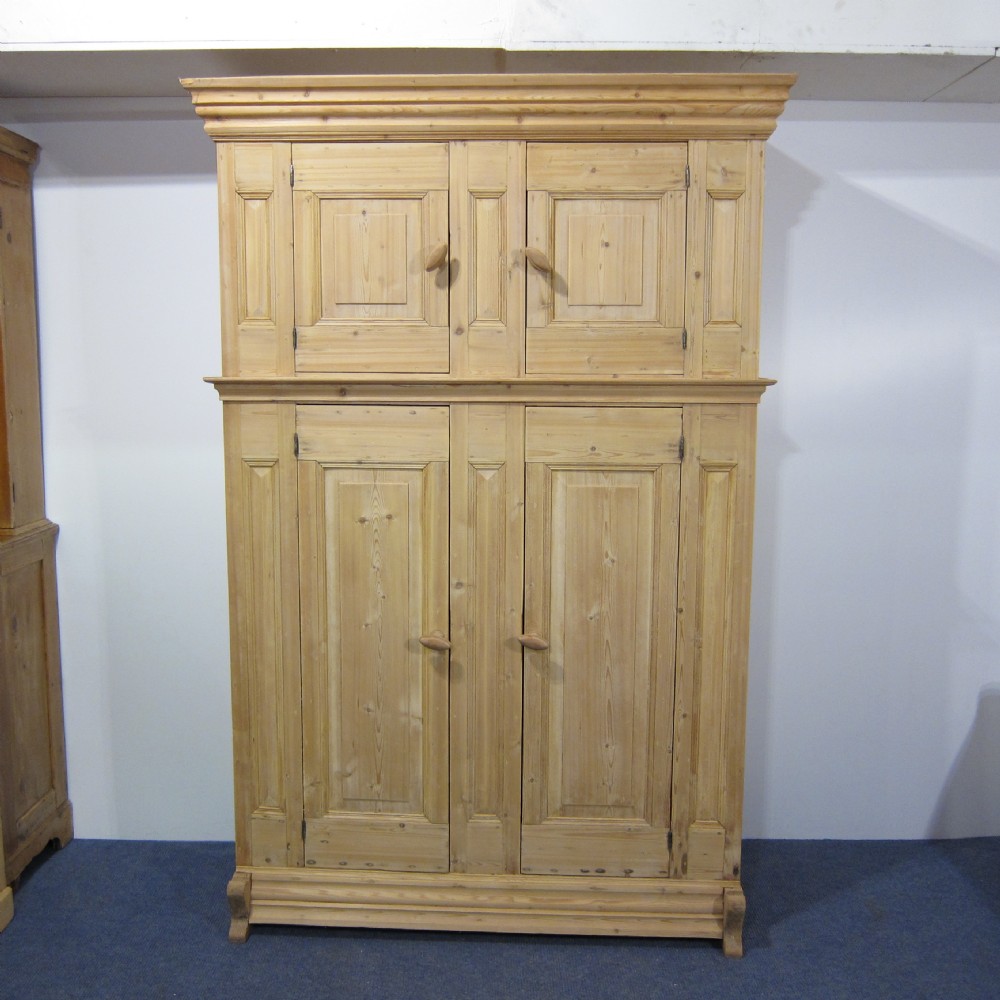 Large very old pine cupboard
