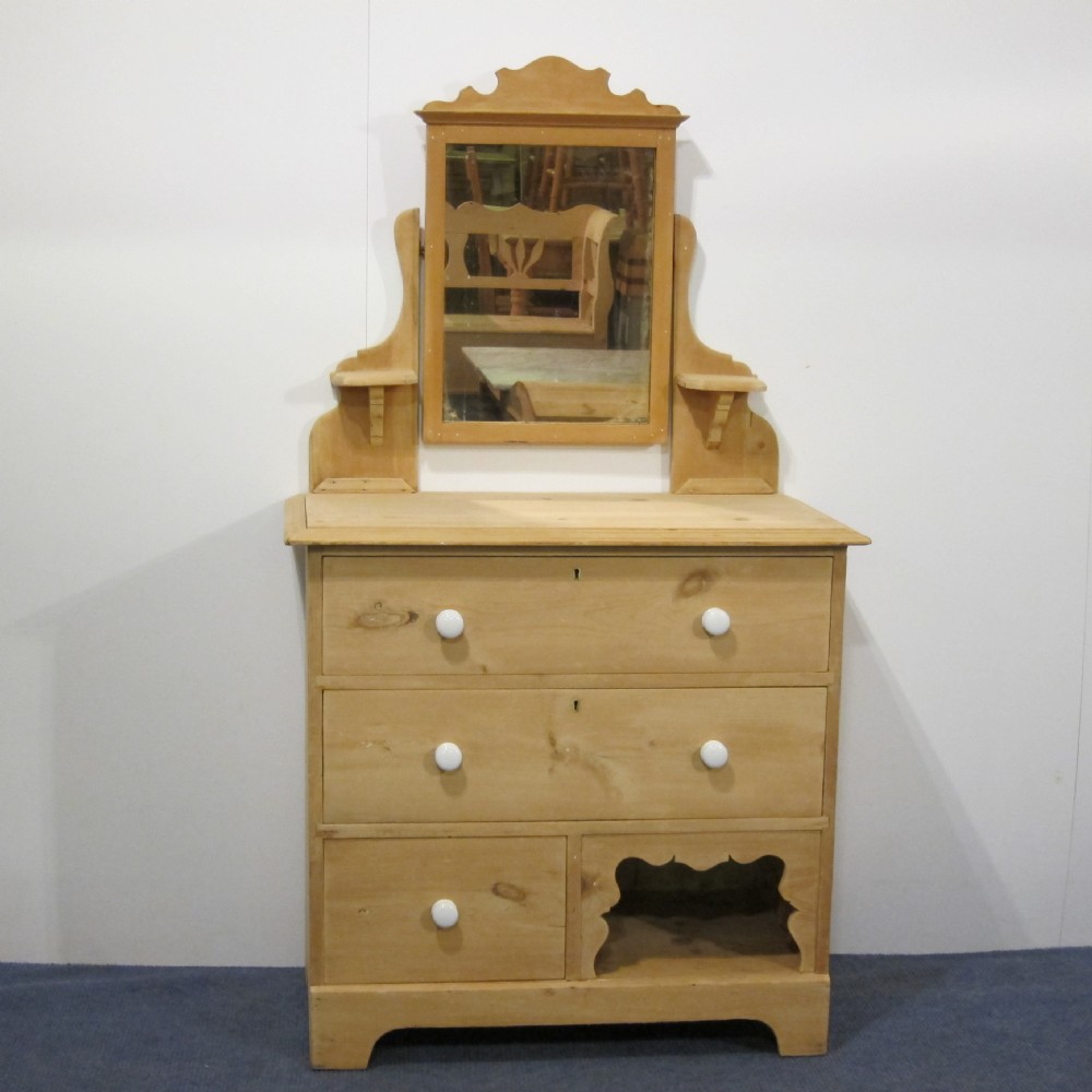 Antique pine dressing chest
