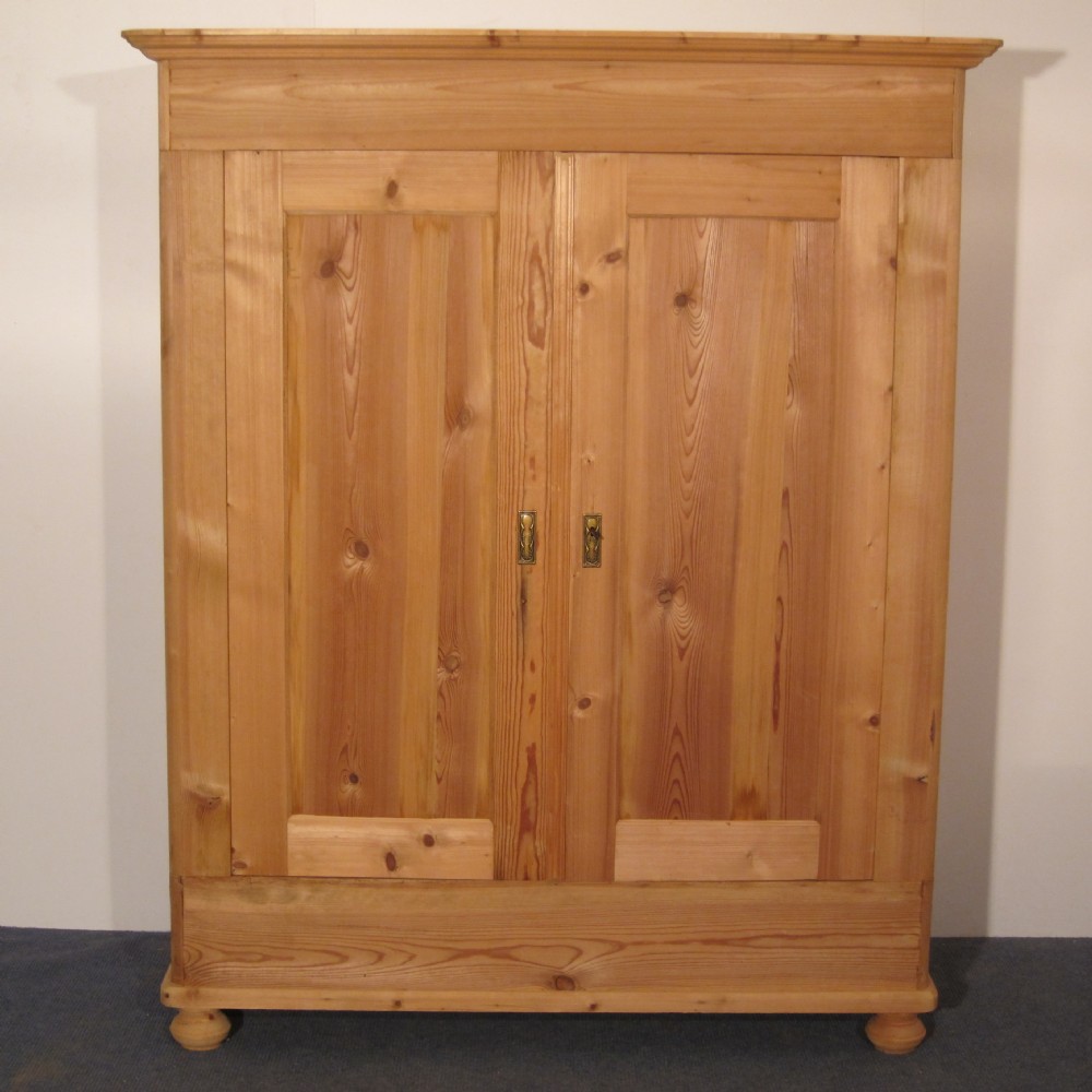 Double antique pine wardrobe which dismantles