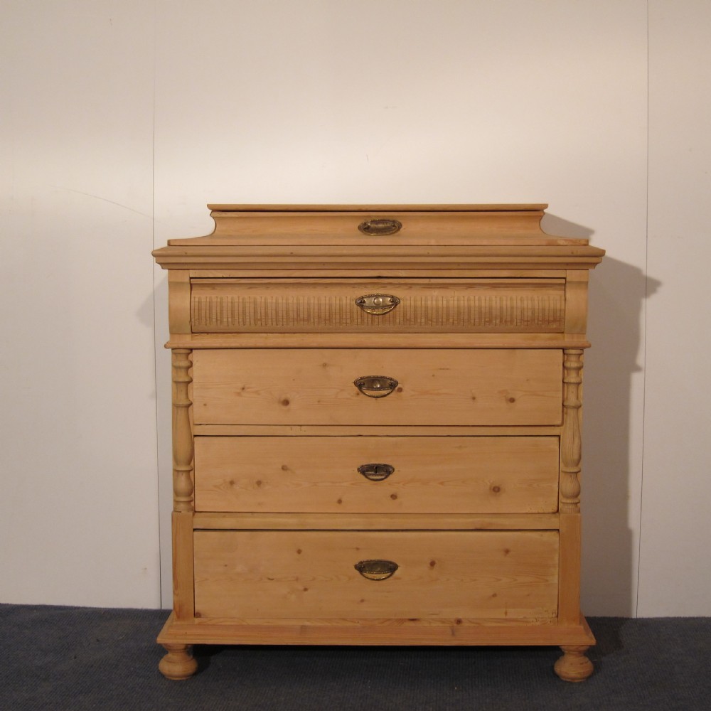 Danish old pine chest of drawers