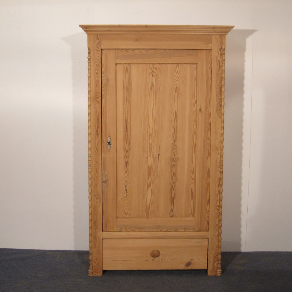 Children's antique pine wardrobe or large cupboard