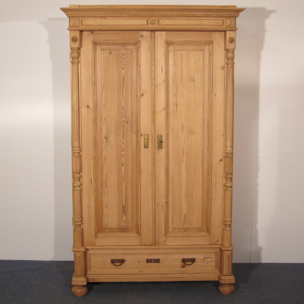 Small antique pine wardrobe which dismantles for delivery