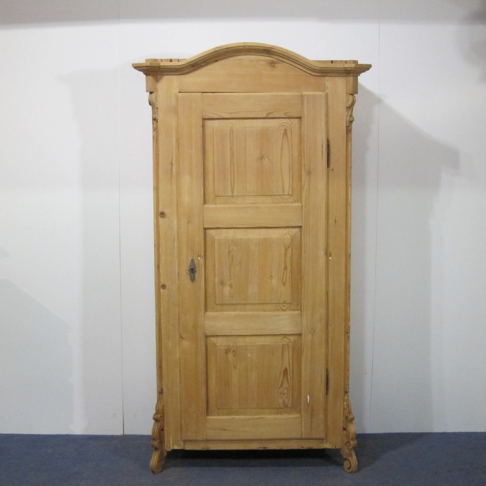 antique pine arched top cupboard C.1900's