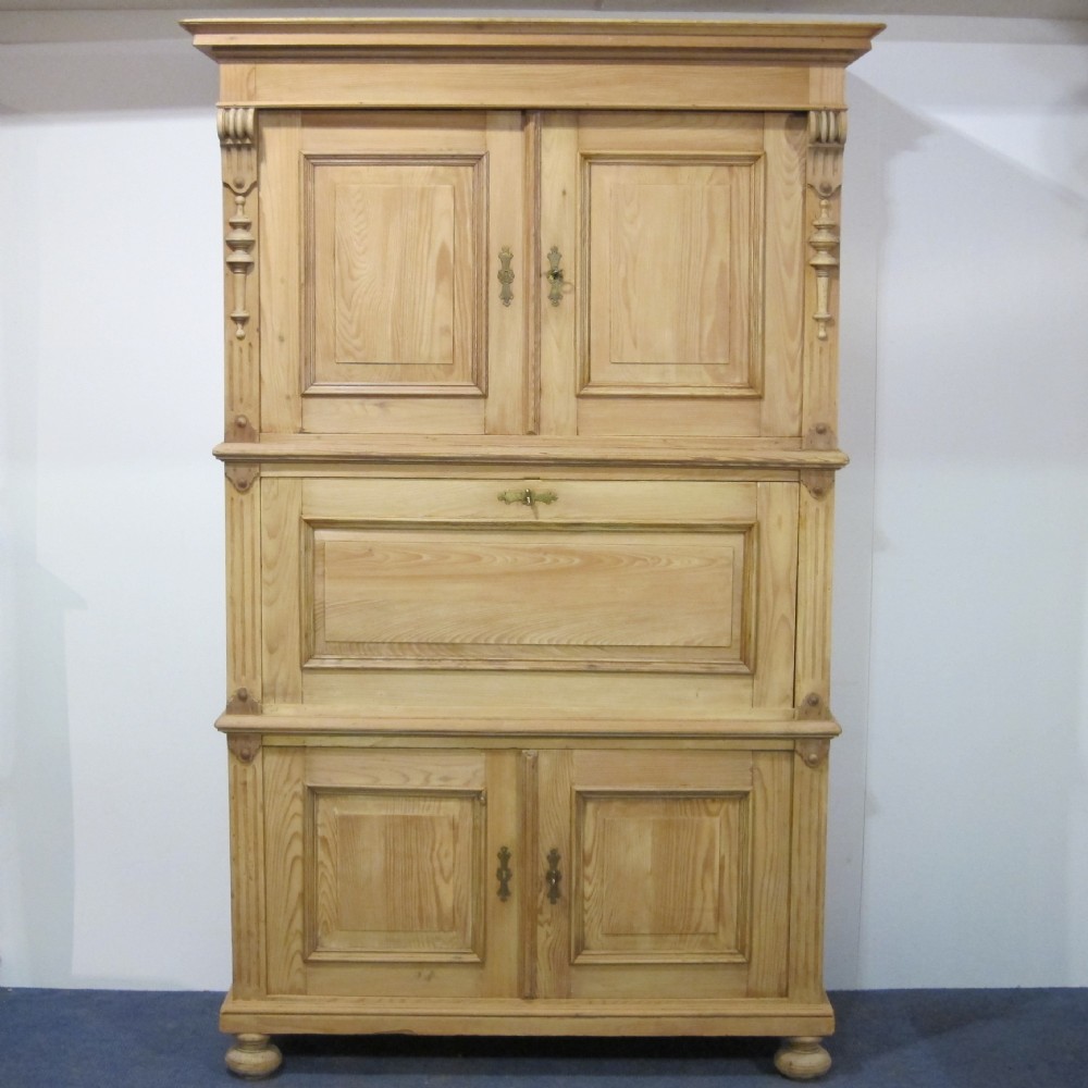 Large antique pine Secretaire