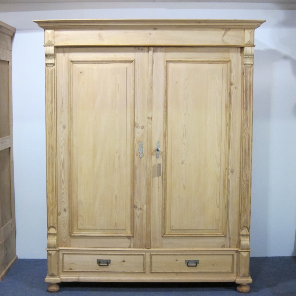 Old Continental pine wardrobe - dismantles for delivery