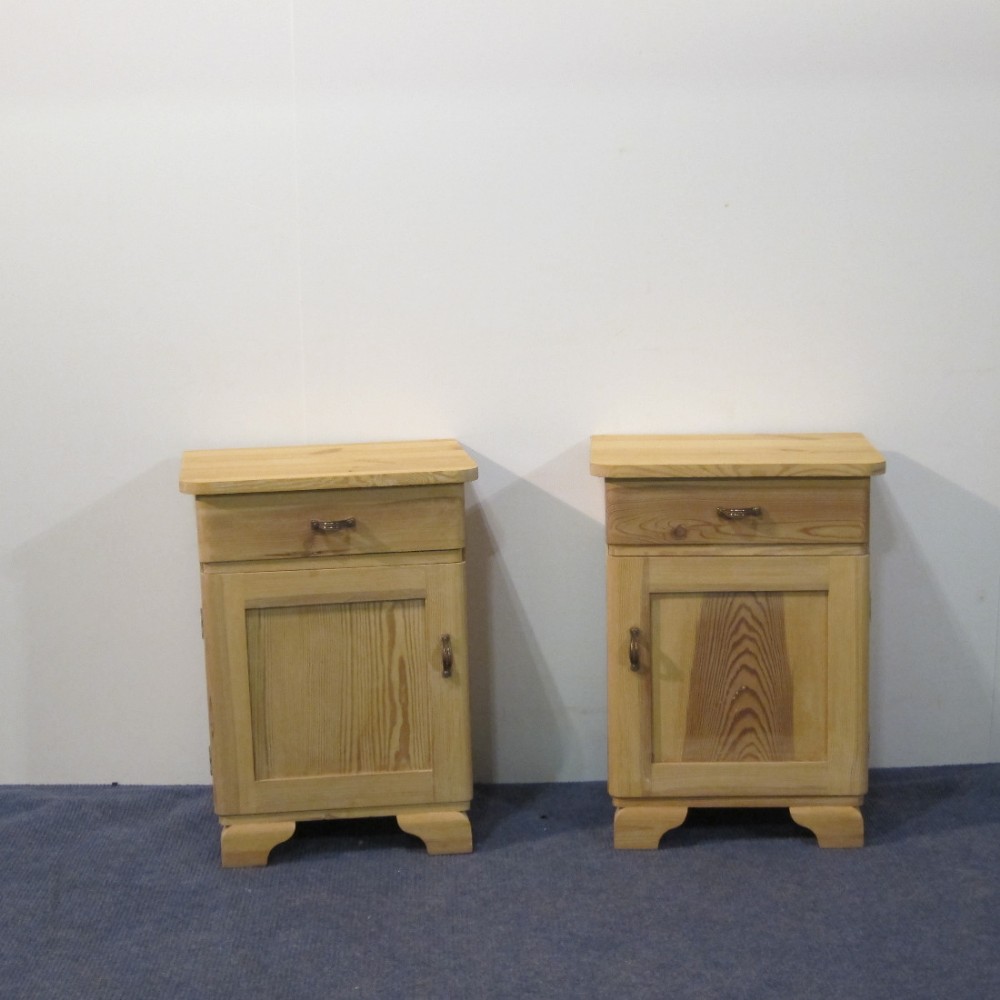 Pair of small antique pine bedside cupboards C.1930's